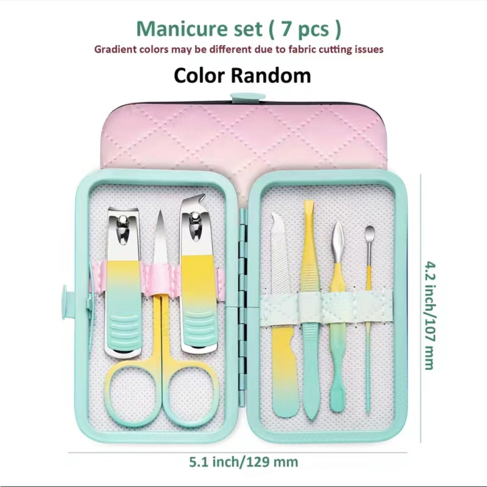 7 Piece Rainbow Manicure Set